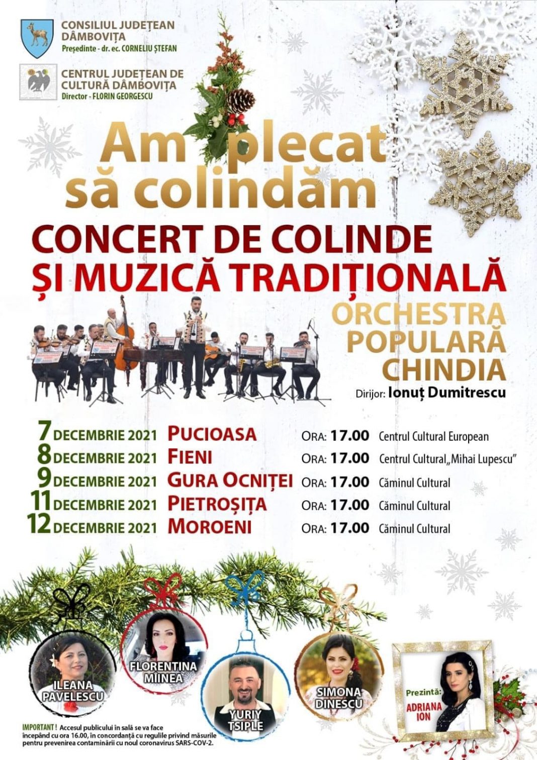 Orchestra Chindia, turneu de colinde în Dâmbovița