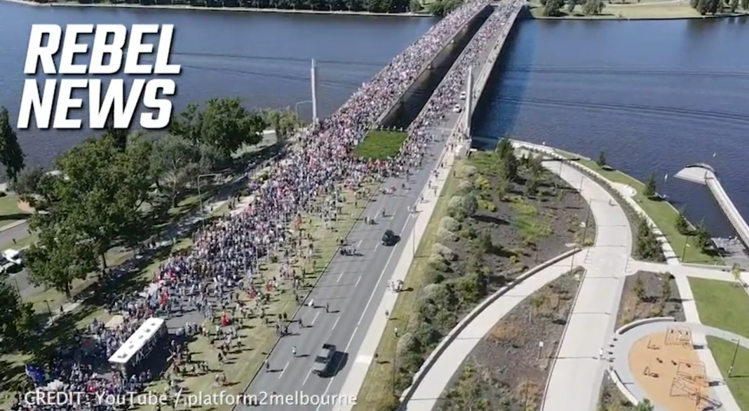 „Unul dintre cele mai mari proteste pe care le-am văzut vreodată” în capitala Australiei împotriva măsurilor coronavirus