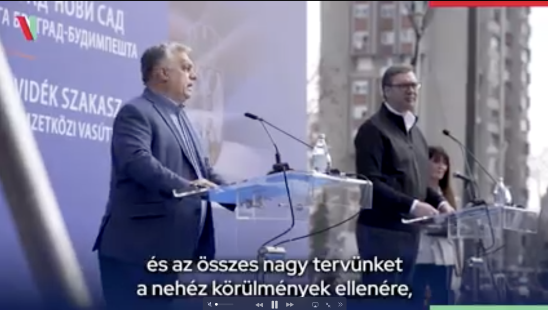 ROMÂNIA NU POATE: Orbán și Vucic au inaugurat primul tronson al căii ferate de mare viteză Belgrad-Budapesta