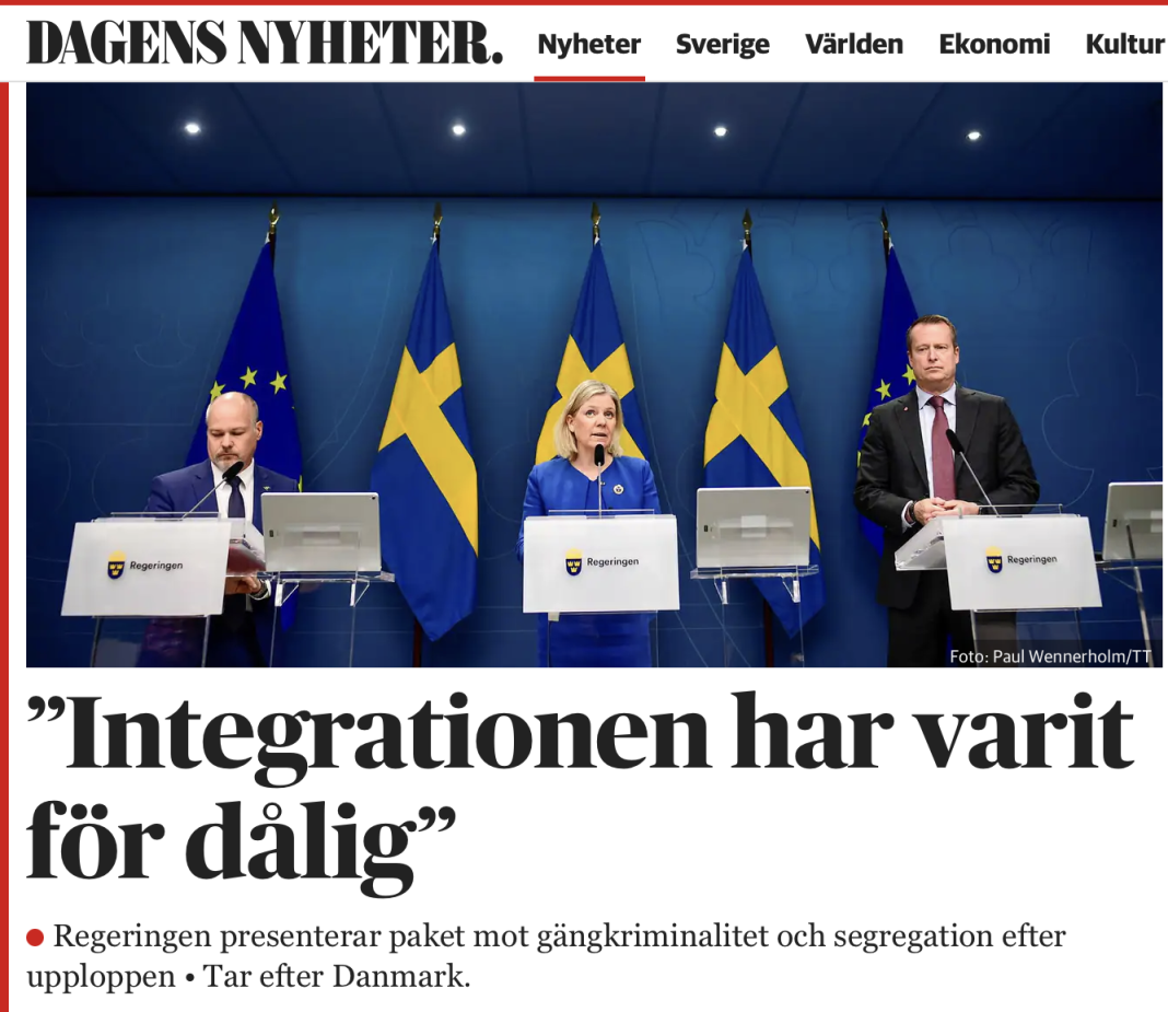 Premierul suedez: Am eșuat în integrarea migranților și avem societăți paralele și bande violente