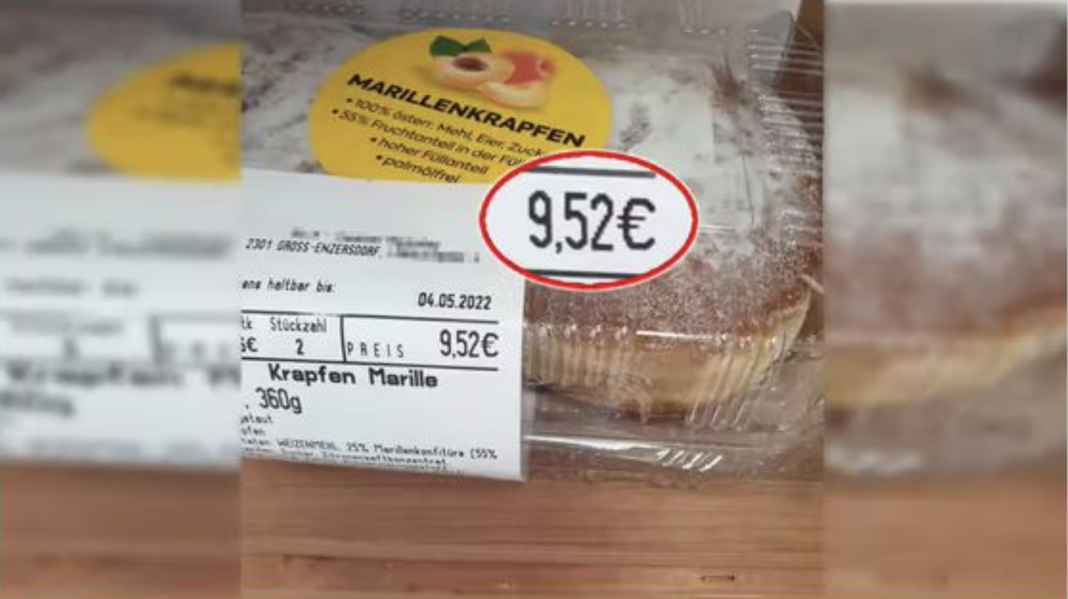 Revoltă în Austria: Două gogoși umplute cu dulceață costă 9,52 euro la un supermarket