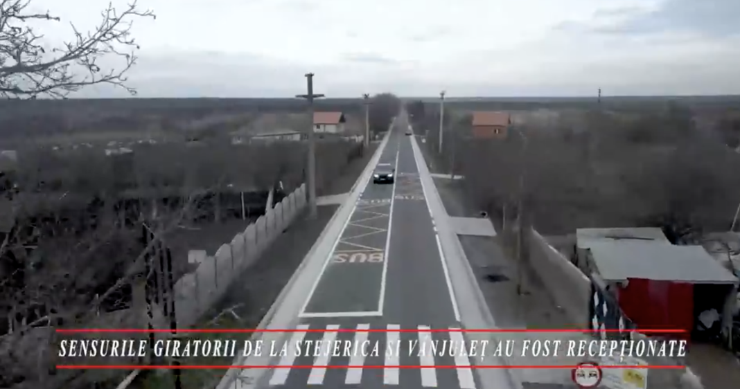 S-a realizat recepția la terminarea lucrărilor la cele două sensuri giratorii de pe DJ 562A, Rogova-Cioroboreni-Patulele