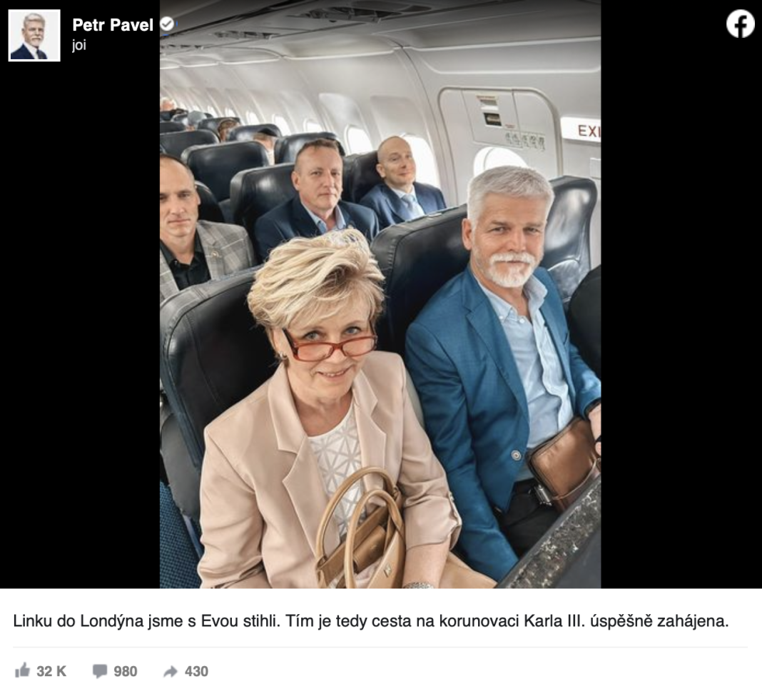 Iohannis cu avion privat la Londra, președintele Cehiei cu zbor de linie la economic