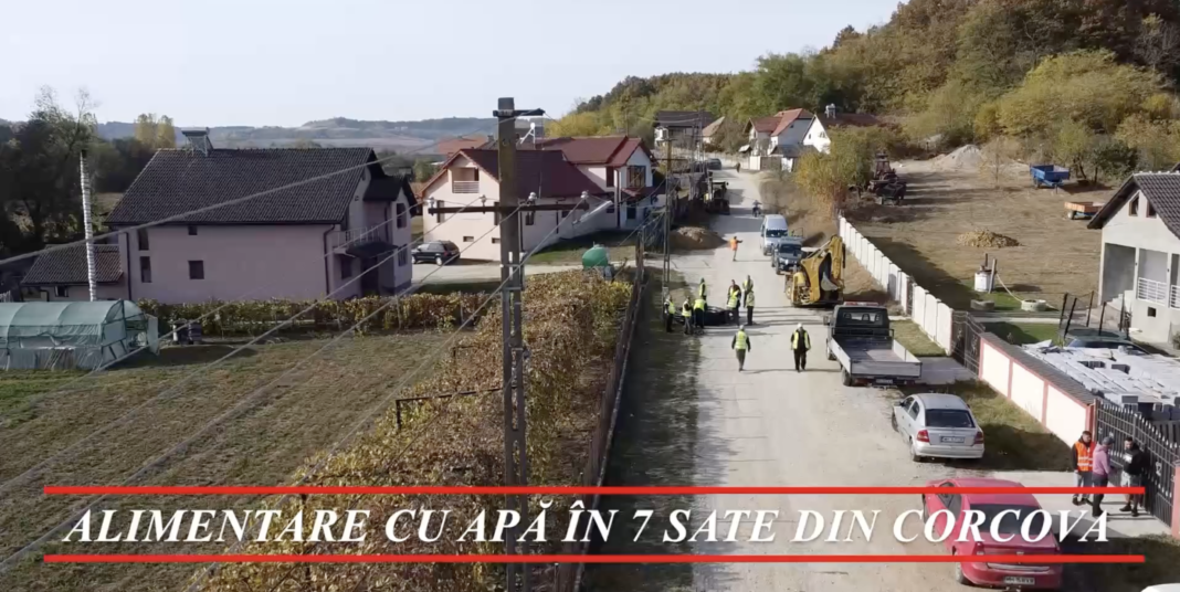 Au început lucrările pentru realizarea sistemului de alimentare cu apă în 7 sate ale comunei Corcova