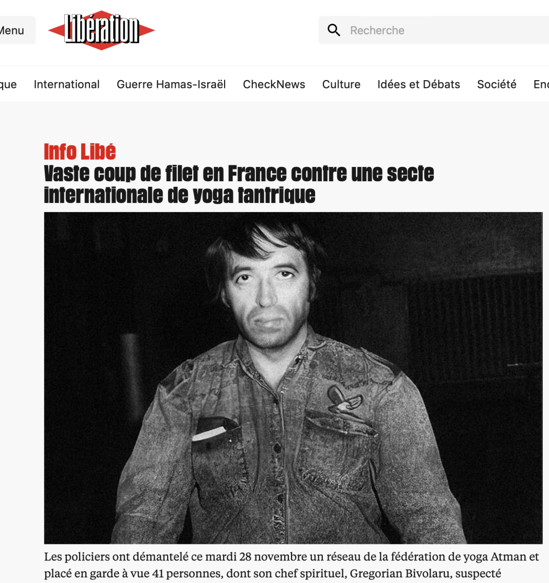 41 de persoane între care „Guru” Bivolaru arestate în Franța pentru sex folosind yoga