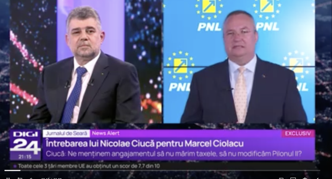 Ciolacu luat la întrebări de Ciucă într-o emisiune tv