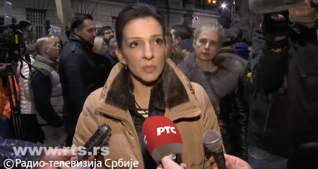 Maidan la Belgrad condus de o politiciană a Opoziției de origine română