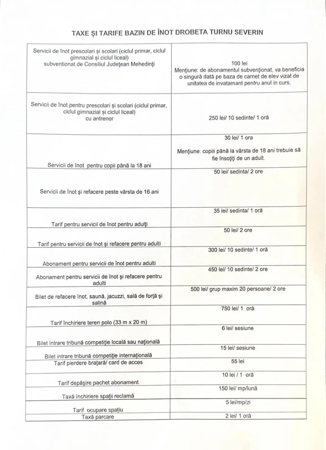 CJ Mehedinți și primăriile din județ vor subvenționa abonamentul si transportul preșcolarilor și elevilor la noul Bazin de Înot
