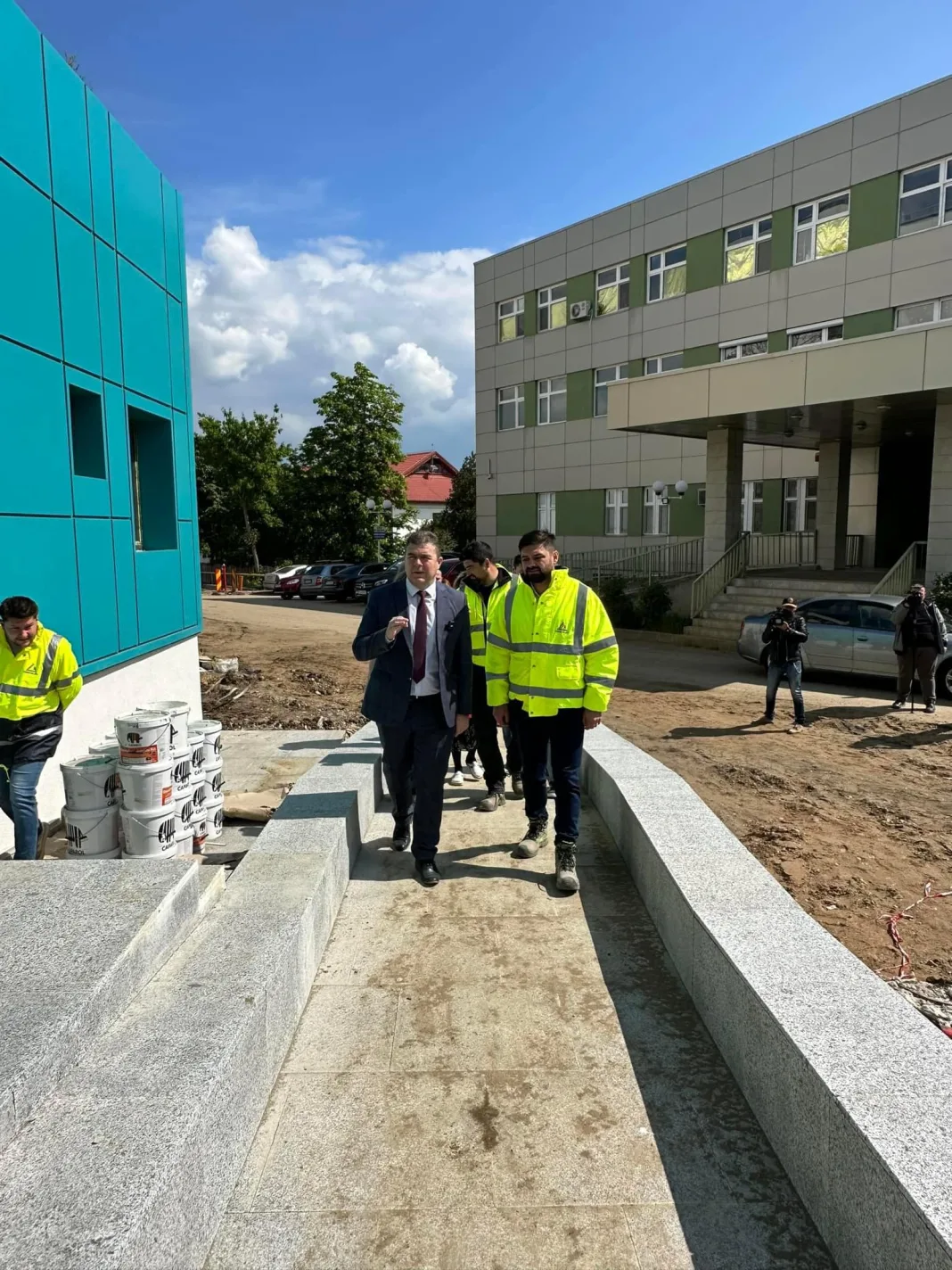 Mobilizare pe șantierul de la Spitalul Județean de Urgență Drobeta Turnu Severin