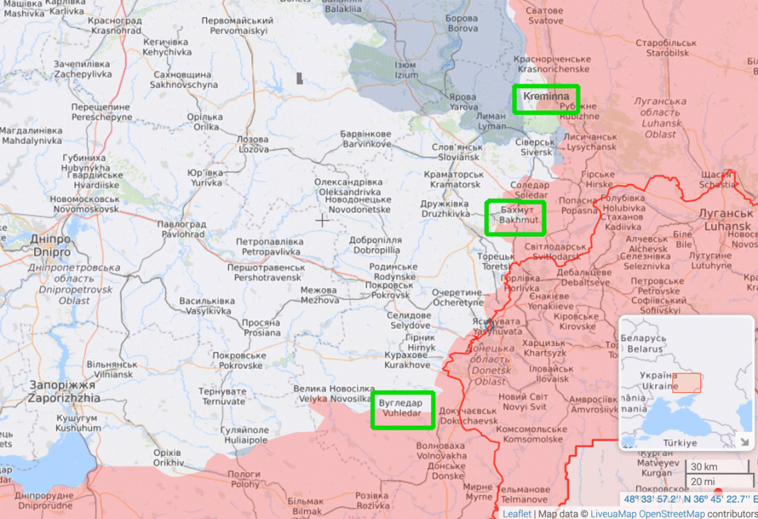 Ministerul Apărării britanic: Rușii merg spre orașul-cheie Vuhledar