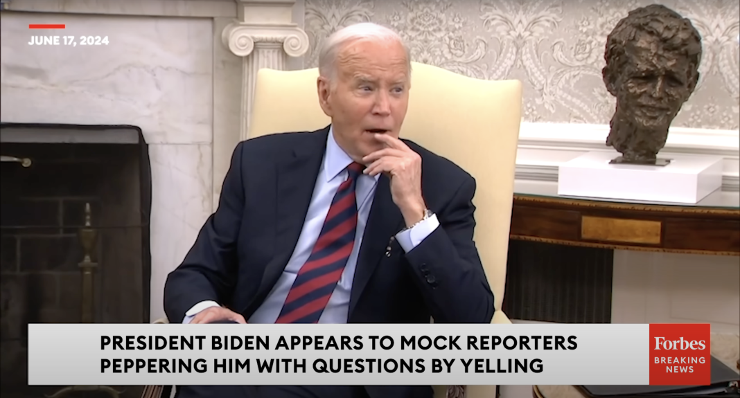 VIDEO/Scene hilare cu Biden: Sunete de neînțeles și apoi țipete