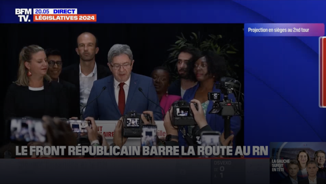 Clasat pe primul loc, dar fără majoritate, liderul extremei stângi franceze cere guvernarea