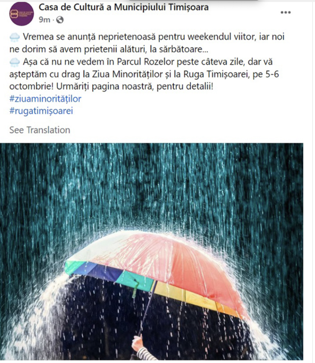 Fritz pune curcubeul LGBT pe tradiționala Rugă a Timișoarei