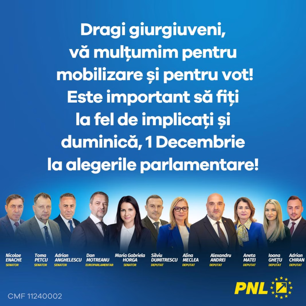 Dan Motreanu, liderul PNL Giurgiu: În ultimii 4 ani, echipa liberală din județul Giurgiu a obținut pentru județ fonduri europene și naționale în valoare de un miliard de euro. Venim acum în fața cetățenilor cu o echipă puternică pentru Parlamentul României, care va susține eforturile administrației locale liberale