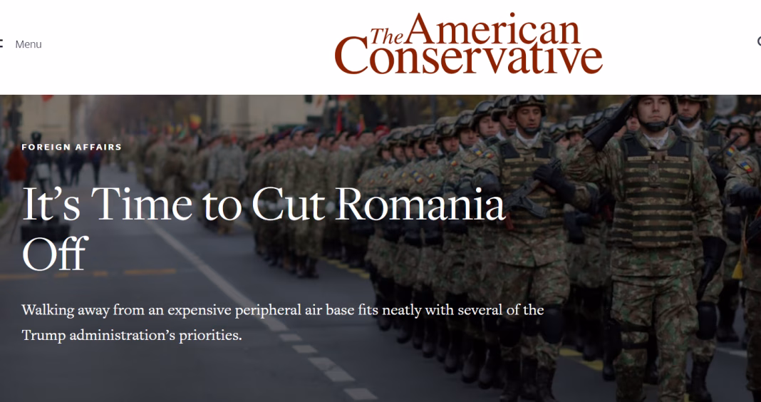 The American Conservative: Trump ar trebui să meargă mai departe anunțînd că își retrage trupele și sprijinul de la Baza Mihail Kogălniceanu