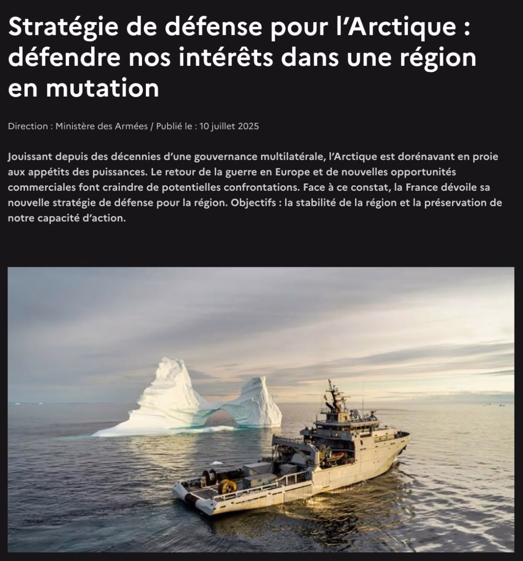 Franța vrea militarizarea Arcticii