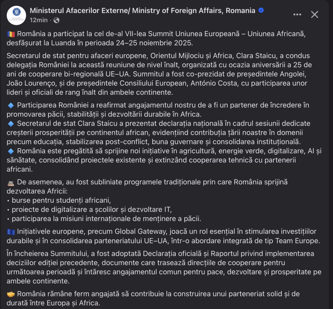 SĂ RÂDEM CU MAE: România a promis că „digitalizează” Africa la summitul UE-Uniunea Africană