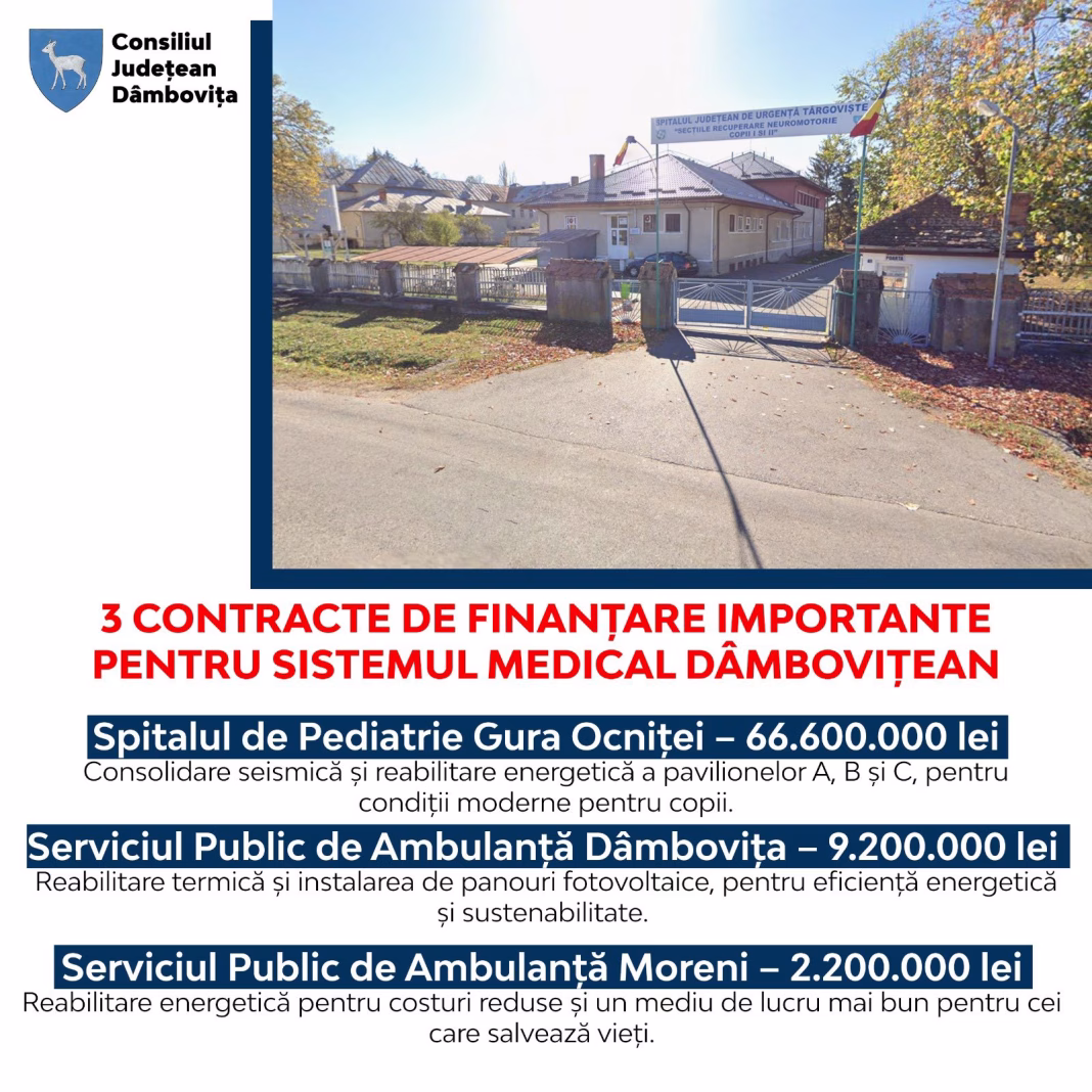 Șeful CJ Dâmbovița anunță noi investiții in sistemul medical