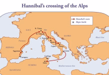 Prima dovadă a luptelor cu elefanți în armata lui Hannibal