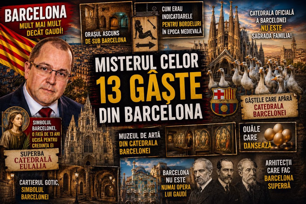 Reportaj Andrei pe YouTube: Misterul celor 13 gâște din Barcelona, orașul subteran și arhitecții care au contribuit la faima capitalei Cataluniei alături de Gaudi Reportaj Andrei pe YouTube: Misterul celor 13 gâște din Barcelona, orașul subteran și arhitecții care au contribuit la faima capitalei Cataluniei alături de Gaudi