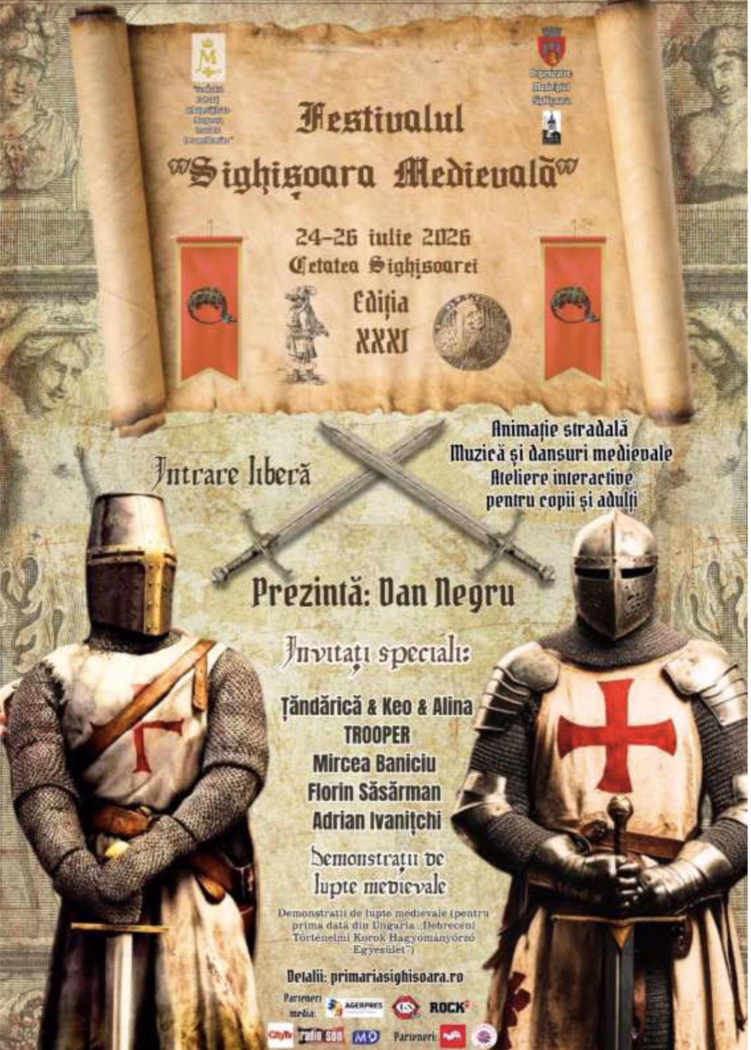 Sighișoara dă startul celei de-a XXXI-a ediții a celui mai vechi și autentic festival medieval din România Sighișoara dă startul celei de-a XXXI-a ediții a celui mai vechi și autentic festival medieval din România