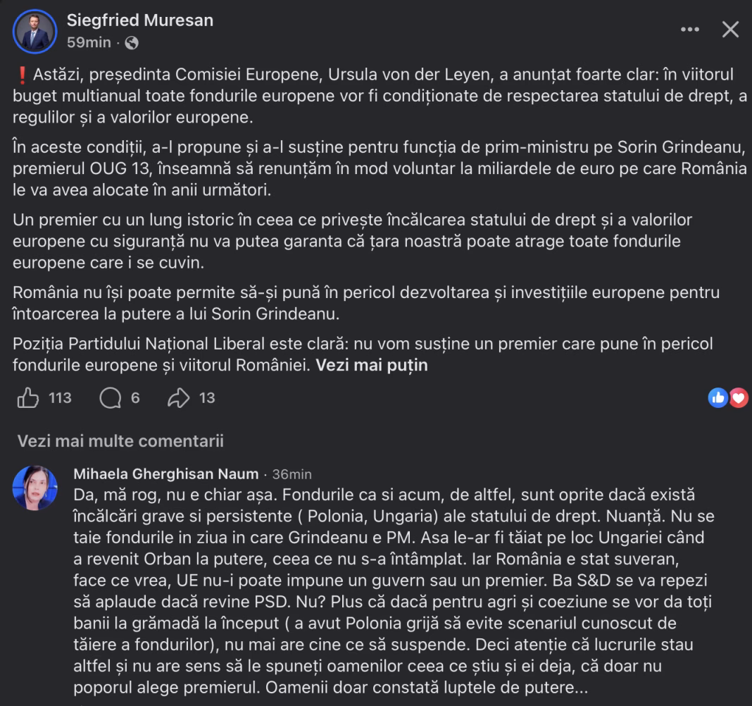 Siegfried Muresan, acuzat de dezinformare de corespondentul Radio France la Bruxelles Siegfried Muresan, acuzat de dezinformare de corespondentul Radio France la Bruxelles